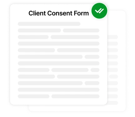 Formulir persetujuan klien standar yang digunakan untuk mengamankan izin sebelum menerapkan layanan atau penanganan data yang digerakkan oleh AI.