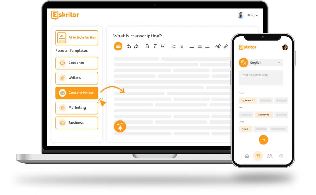 Eskritorコンテンツジェネレーターは、最小限の手作業で書かれたコンテンツを効率的に作成するのに役立つAIツールです。