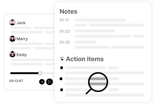 Ghi chú tự động bằng cách AI trong các cuộc họp hoặc bài giảng, tóm tắt các điểm chính mà không cần sự can thiệp của người dùng.
