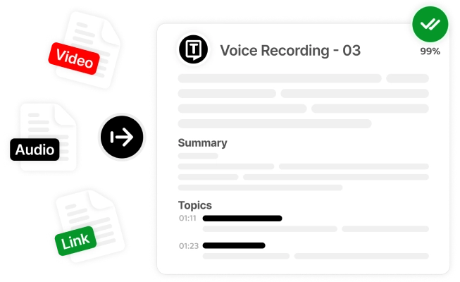 Feature allowing high-accuracy transcription of files.